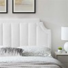 Modway Alyona Channel Tufted Performance Velvet Full/Queen Headboard in White