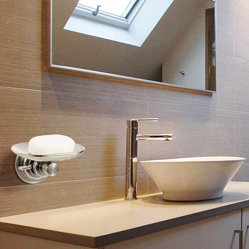 JiePai Suction Cup Soap Dish Elegant Suction Cup Soap Holder