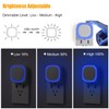 YUNLEX 6 Pack Plug in Dimmable Night Light, Blue Nightlight,