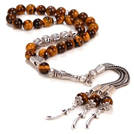Isimli Tesbih – Prayer beads with your desired name, Zülfikar symbol sword Hz Ali, made in Germany