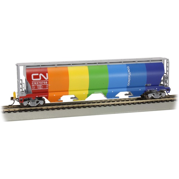 Bachmann Trains - Canadian 4-Bay Cylindrical Grain Hopper with Flashing