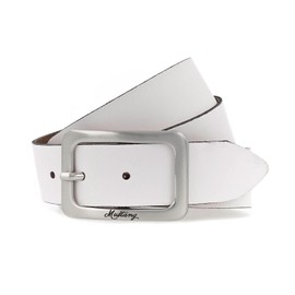MUSTANG Women's Leather Belt 3.5 W75 White, White