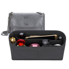 Lckaey Felt Insert Purse Organizer for niki bag 22 28 32 Felt organizer insert 2043black-S