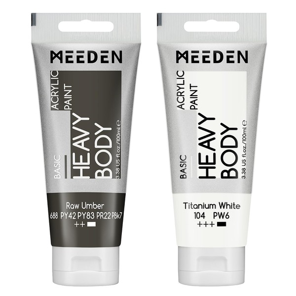 MEEDEN Raw Umber Acrylic Paint: Heavy Body Acrylic Paint Together