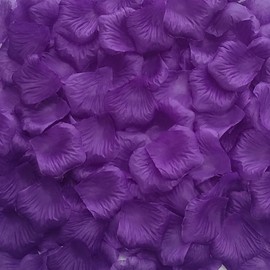 ARTIFIPLANT 1500 PCS Separated Artificial Purple Rose Petals for Romantic Night for her Set,Faux Purple Flower Petals for Flower Girl Weddings Valentine Day Party Romantic Decoration(Ready-to-use)