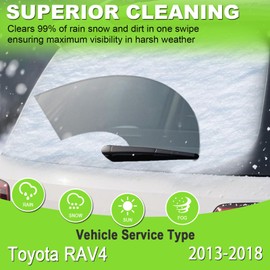 PARRATI® Rear Windshield Wiper Replacement for Toyota RAV4 2013-2018,Back Wiper Blade Quiet & Easy to Install(10 Inch)