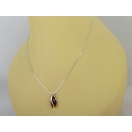 LIGURIUS NATURAL BALTIC AMBER STERLING SILVER 925 NECKLACE Cognac PENDANT Gemstone For Women & Silver Adjustable CHAIN Snake 45cm - 50 cm, Gift set