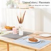 UnivoColors Set of 6 Faux Linen Placemats, Heat-Resistant & Easy-to-Clean,13"x19"for