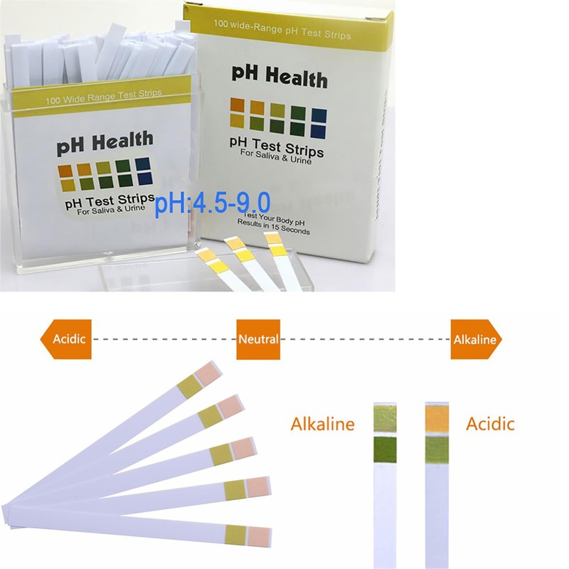 200Pcs pH Test Strips, pH 4.5-9.0 Test Paper for Urine,
