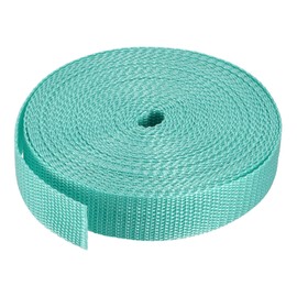 sourcing map Lightweight Polypropylene Webbing Strap 1" 10 Yards Water Blue Strapping Band for Outdoor