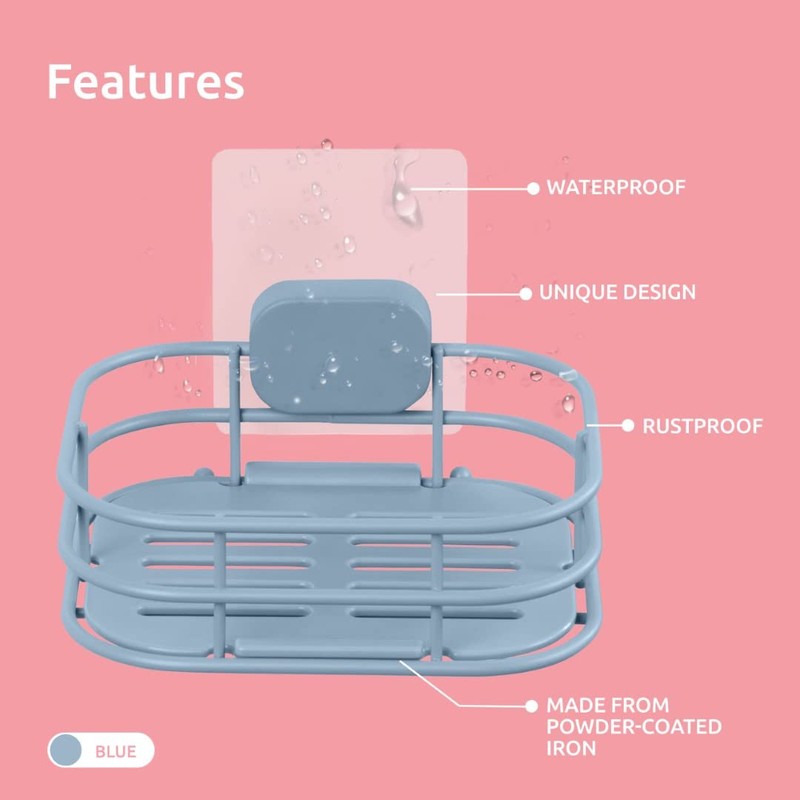 Compactor Soap Dishes Powder Coated Metal Blue 14 x 12.5