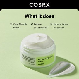 COSRX Centella Blemish Cream, 1.05 fl.oz / 30g | Centella | Korean Skin Care, Vegan, Cruelty Free, Paraben Free