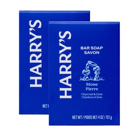 Harry's Bar Soap for Men - Stone Scent, 4 oz Body Soap Bars, 2 Pack