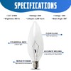 SATONA 60W 120V E12 Base B10 CTC Incandescent Light Bulbs,