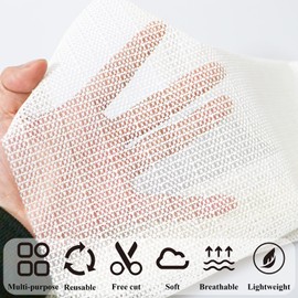 wohomuke Non-Slip Mat, Non-Slip Underlay, Non-Slip Protection, Can Be Cut to Size, Universal, for Carpets (White, 60 x 180 cm)