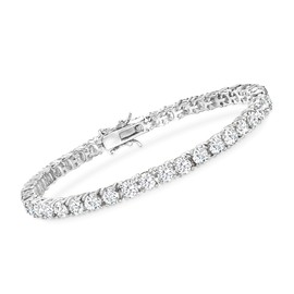Ross-Simons 11.50 ct. t.w. CZ Tennis Bracelet in Sterling Silver. 8 inches