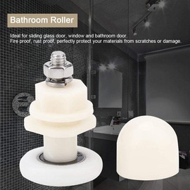 8PCS Shower Door Rollers,Sliding Roller,Durable Plastic Bottom Sliding Enclosure Door Glass Roller Replacement(25mm)