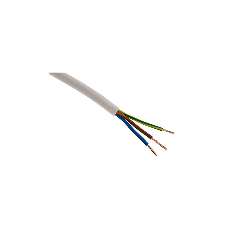 Zenitech - H05VV-F 3G1.5mm² electrical power cord - For household