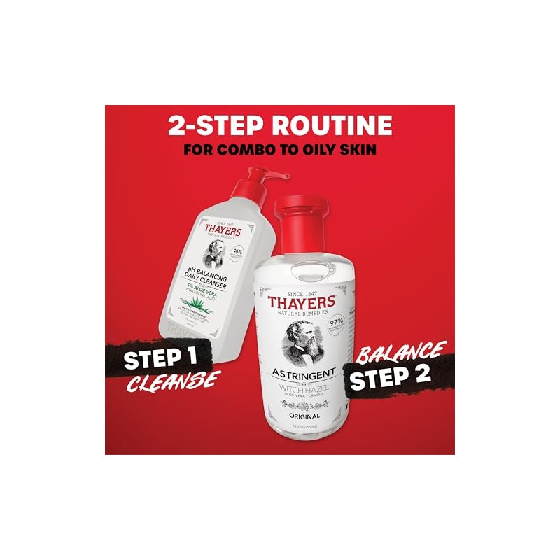 Thayers Astringente original de hamamelis con fórmula de aloe vera,