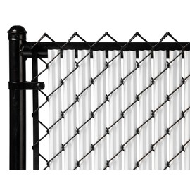 Ridged Slats Made in America Slat Depot Single Wall Bottom Locking Privacy Slat for 3', 4', 5', 6', 7' and 8' Chain Link Fence (5ft, White)