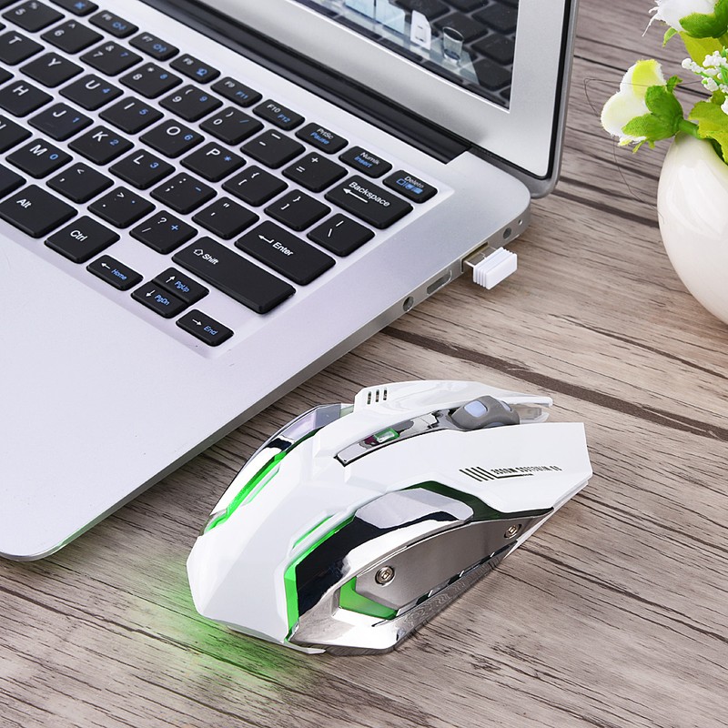 2.4G Wireless Rechargeable Gaming Ergonomics Optical Mouse Mice For PC