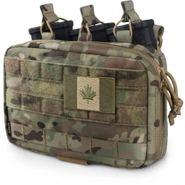 WYNEX Tactical Mag Admin Pouch, Molle Utility Tool Pouch EMT Organizer with Triple Stacker Magazine Holder for M4 M16 Canada Patch Included