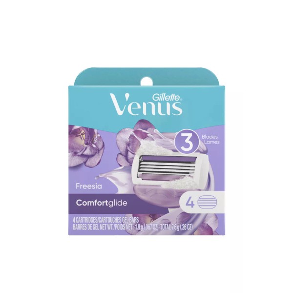 Gillette Venus Razor Blades Comfort Glide Freesia 4 count Women's