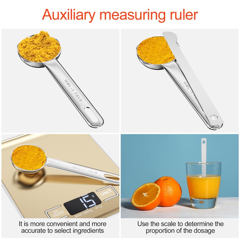 Fousenuk Measuring Spoon Set, Stainless Steel Measuring Cup Set for