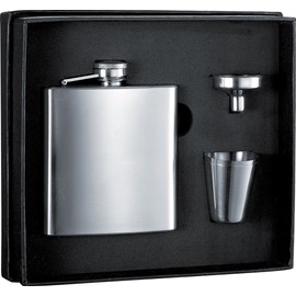 Visol 6 oz Stainless Steel Flask and Funnel Gift Set