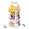 Marsui 3 Tier Rotating Sticker Display Stand, 4 Sided Sticker