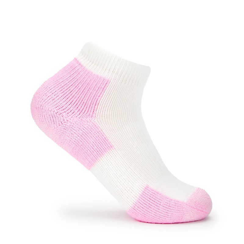 Thorlo Women's Distance Walking Sock 3 Pack, White/Pink, 10