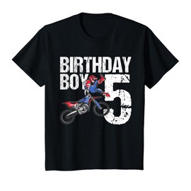 5 Year Old Dirt Bike Birthday Party Motocross MX 5th Gift T-Shirt