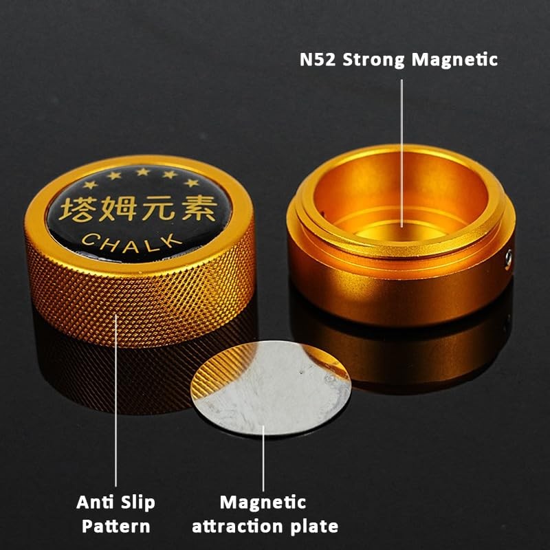 PESSILIN Pool Chalk Holder Round Shaped Practical Tool Billiards Accessories