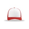 Richardson 112 Trucker OSFA Baseball Hat Ball Cap, White/Red