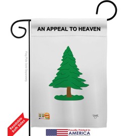 Breeze Decor G158182 Pine Tree Americana Historic Impressions Decorative Vertical Garden Flag 13" x 18.5" Printed In USA Multi-Color