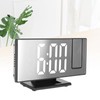 Projection Digital Alarm Clock USB Charging Automatic Dimming LED Mirror