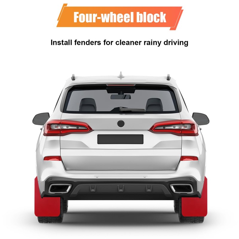 ZIMISI 4PCS Universal Car Mud Flaps, Bendable Splash Guards with