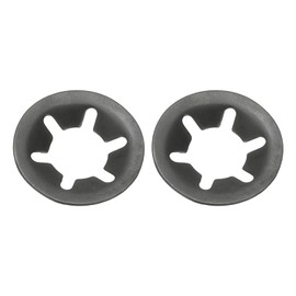 PATIKIL M12 Star Internal Tooth Lock Washers, 100 Pcs Push on Retaining Clips Manganese Steel Quick Speed Locking Washers for Fastening, Black