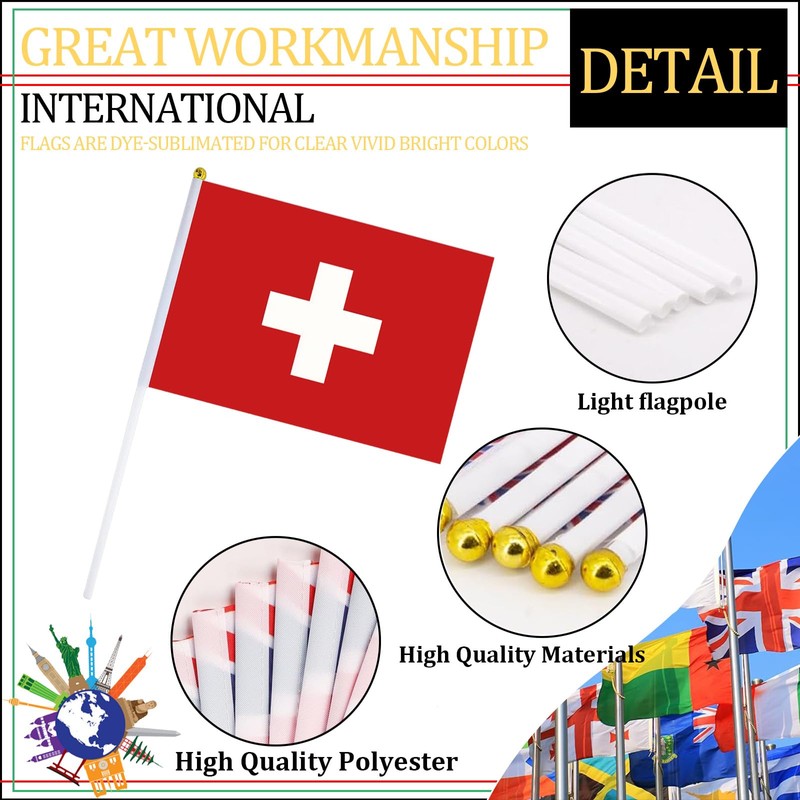Country Flags (Handheld Flags:Switzerland)