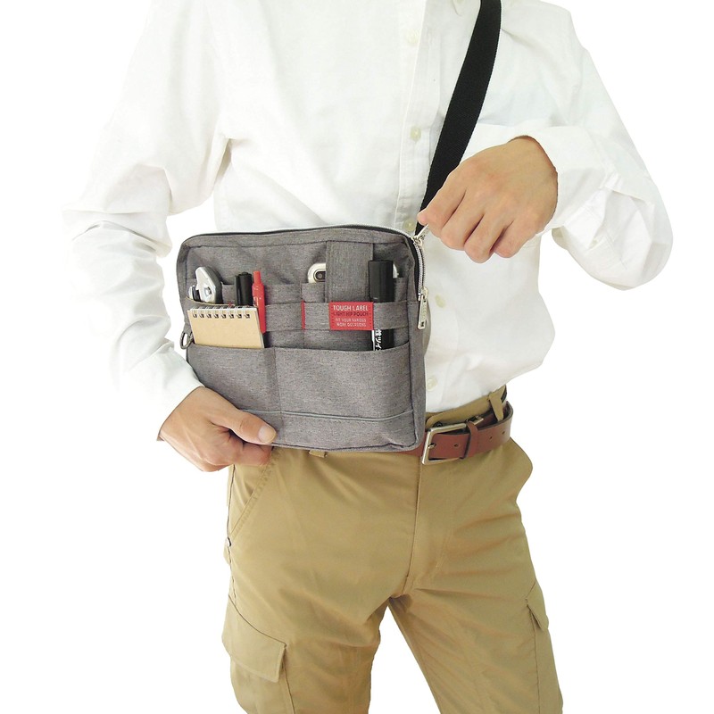 [ボウケンクラブ] タフレーベル 軽ワークポーチ ネイビー