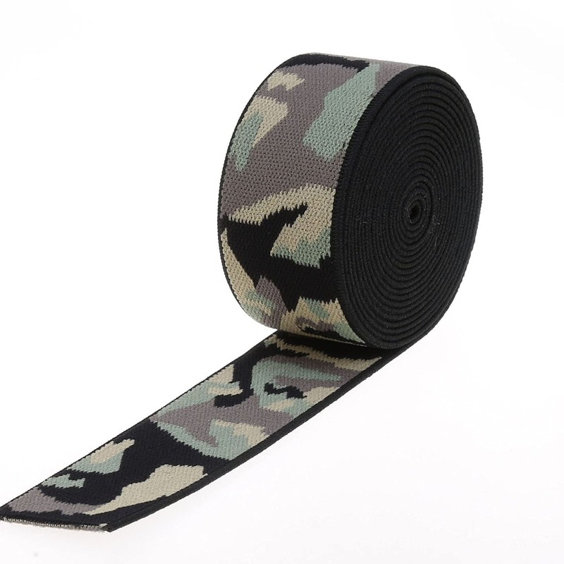 COTOWIN 1.5-inch Wide Camouflage Elastic,Double Face Plush Soft Comfortable Sewing