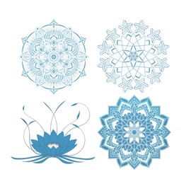EACILLES Static Window Cling Decals, Alert People or Birds from Hitting Windows and Glass Doors, Mandala, 4 Pieces