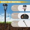 DERAYSION 12 Pack Solar Lights Outdoor, Solar Pathway Lights Auto