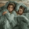 Bedsure Fluffy Sage Green King Size Blanket for Bed, Thick