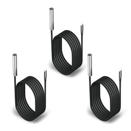 DROK 10K Temperature Sensor Probe 3pcs, 1 Meter Waterproof Stainless Steel NTC Temperature Probe for Various Water Dispensers, Air Conditioners, Refrigerators, Freezers, Water Heaters, Dishwashers