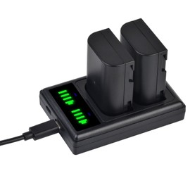 Tectra 2-Pack D-Li90 DLI90 Battery and LED Dual Charger for Pentax 645D, 645Z, K-01, K-1, K-1 II, K-3, K-3 Mark III, K-5, K-5 II, K-5 IIs, K-7 Digital Camera