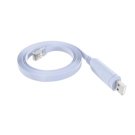 CompuCablePlusUSA.com USB 2.0 Type A Male to RJ45 (8P8C) Male Console Cable, Periwinkle Blue, 6 Feet, 1 PC/Pack