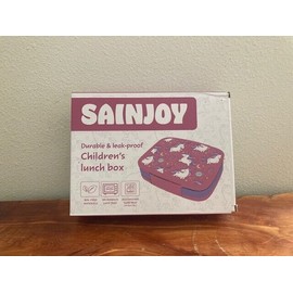 Unicorn Kids Bento-Style 5-Compartment Lunch Box: Unicorn Design, Leak Proof, BPA-Free