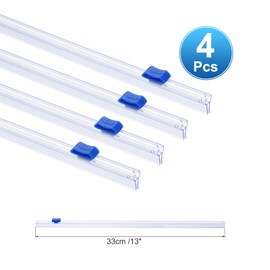 PATIKIL 4pcs Plastic Wrap Cutter, 13in Plastic Wrap Slide Cutter Snap Card Slot Installation Replacement for Aluminum Foil Wax Paper Parchment Paper Wrap Dispenser, Blue