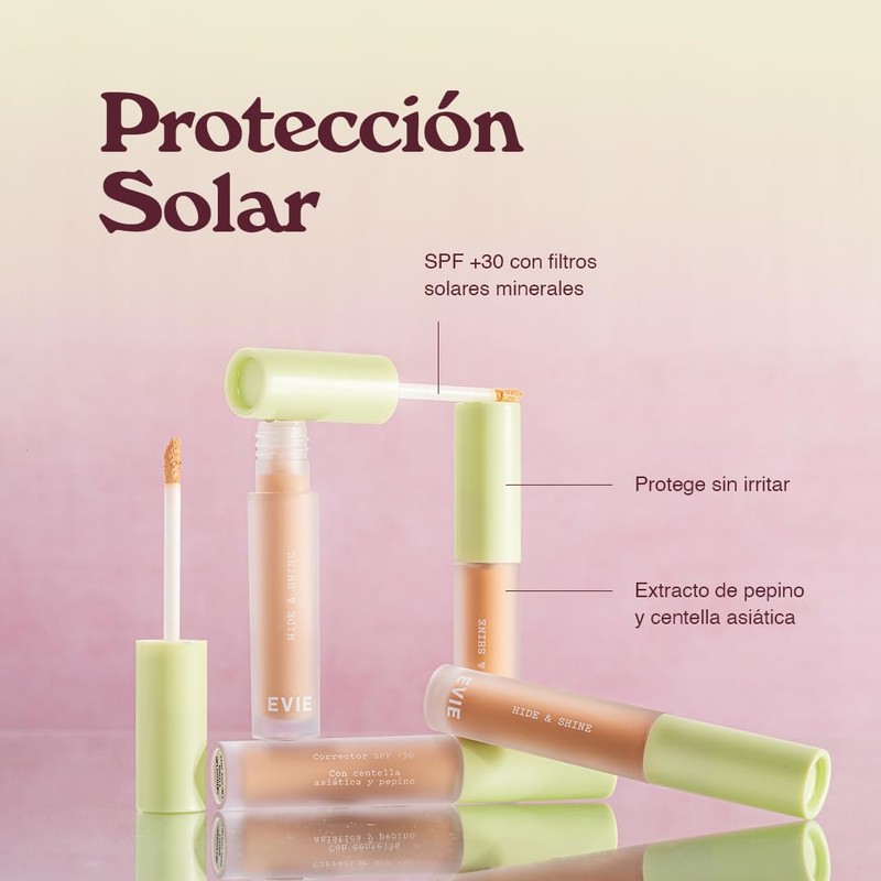 EVIE | Corrector Hide & Shine Medium Con Protector Solar